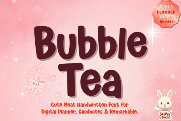 Bubble Tea Font: A Playful Touch for Digital Planners