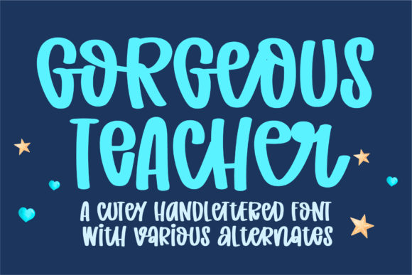 Gorgeous Teacher: A Handwritten Font for Creative Expression