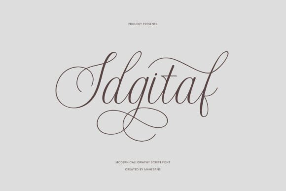 Idgitaf: A Modern Calligraphy Script Font