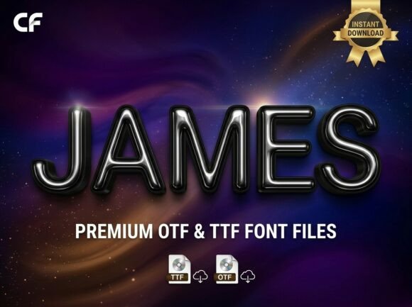 James: A Bold and Artistic Display Font for Modern Design