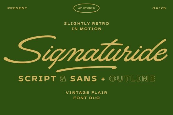 Signaturide: A Vintage-Inspired Font for Modern Design